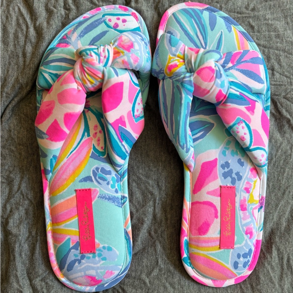 Lilly Pulitzer Knotted Slide Slippers